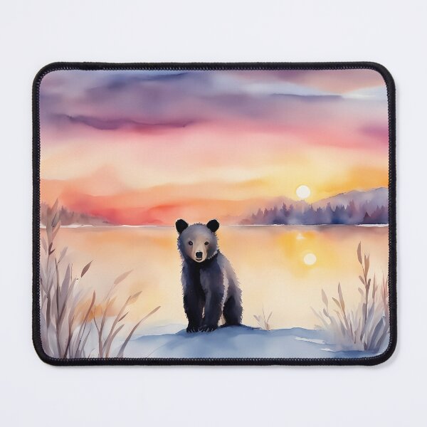 Item preview, Bear Cub By Lake at Dawn designed and sold by CalmnessbyChoice.