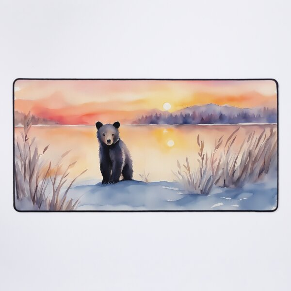 Item preview, Bear Cub By Lake at Dawn designed and sold by CalmnessbyChoice.
