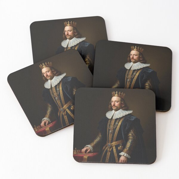 Item preview, Vintage portrait of a European royal man  designed and sold by Vintage Designs +.