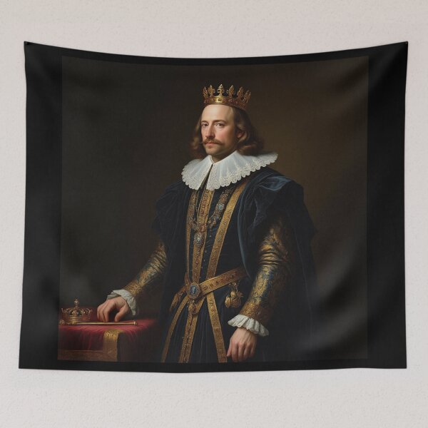 Item preview, Vintage portrait of a European royal man  designed and sold by Vintage Designs +.