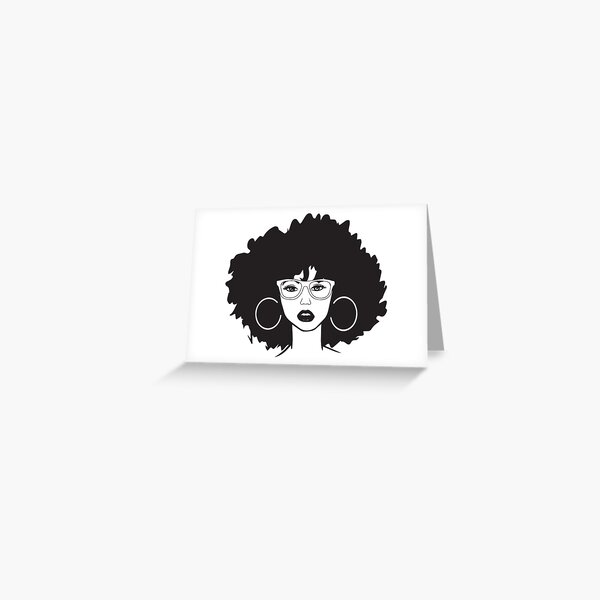 Black Woman African American Nubian Queen Greeting Card By Designsbyaymara Redbubble 