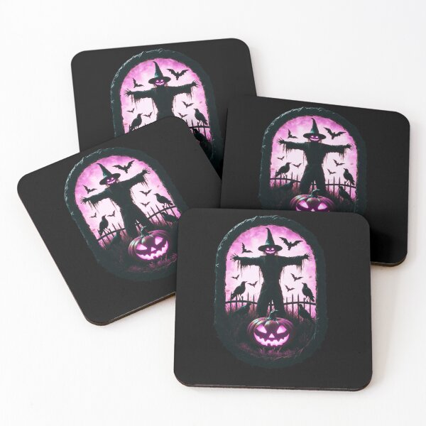 Item preview, A Sinister Scarecrow Under The Fiery Halloween Sky designed and sold by e-camelleone.