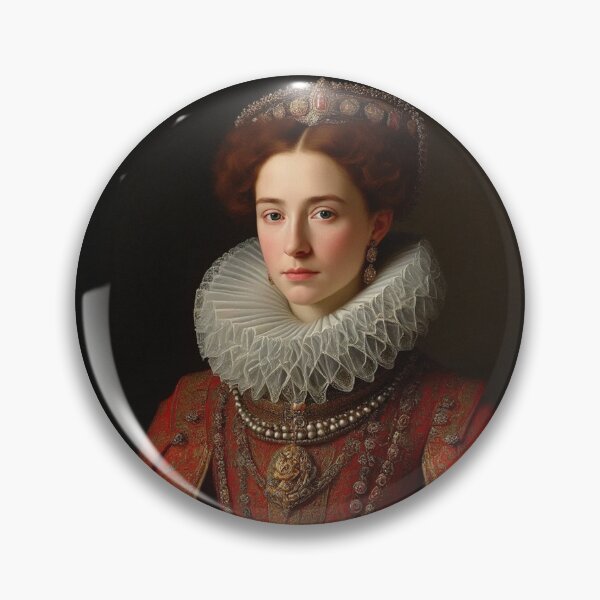 Item preview, Elizabeth Bathory vintage royal portrait art designed and sold by Vintage Designs +.