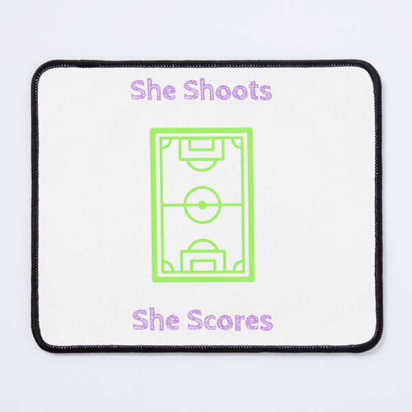 Item preview, She Shoots She Scores Funny Women’s Girls Soccer Football Mom Field Pitch designed and sold by WhackingTax.