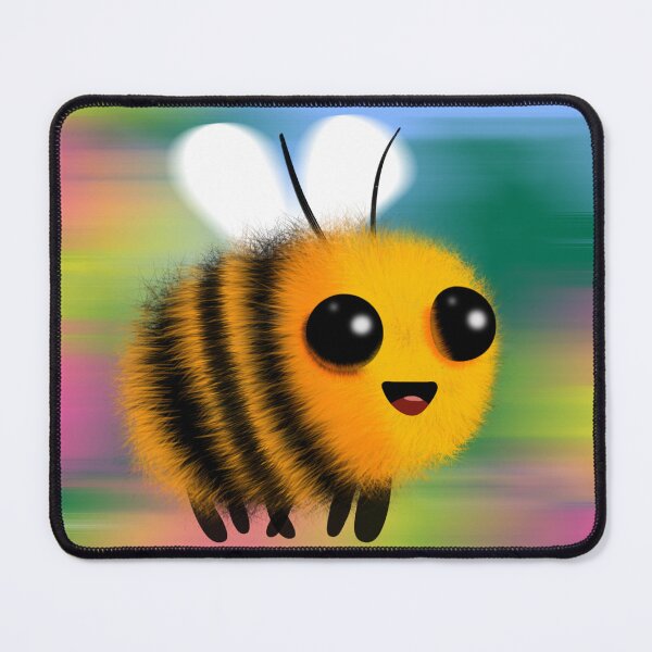 Item preview, Smiling Fluffy Bee Dancing Through a Flower Field designed and sold by BumbleVee ☀️.