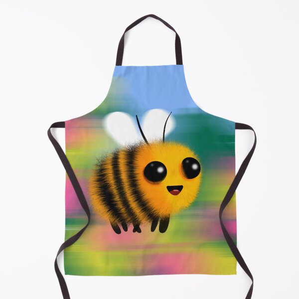 Item preview, Smiling Fluffy Bee Dancing Through a Flower Field designed and sold by BumbleVee ☀️.