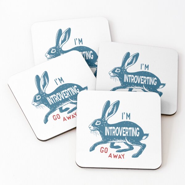 Item preview,  I Am Introverting Go Away Fun Retro Poster Vintage Cute Rabbit designed and sold by KameronBergstro.