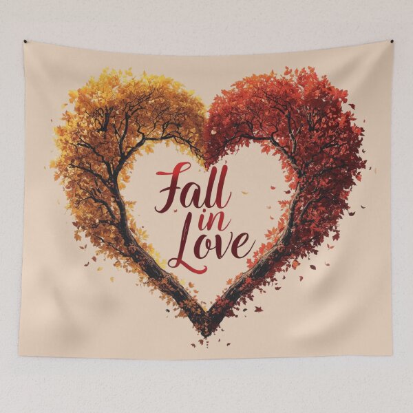 Item preview, Heart-Shaped Autumn Trees with Love Message  designed and sold by Iuqiune.