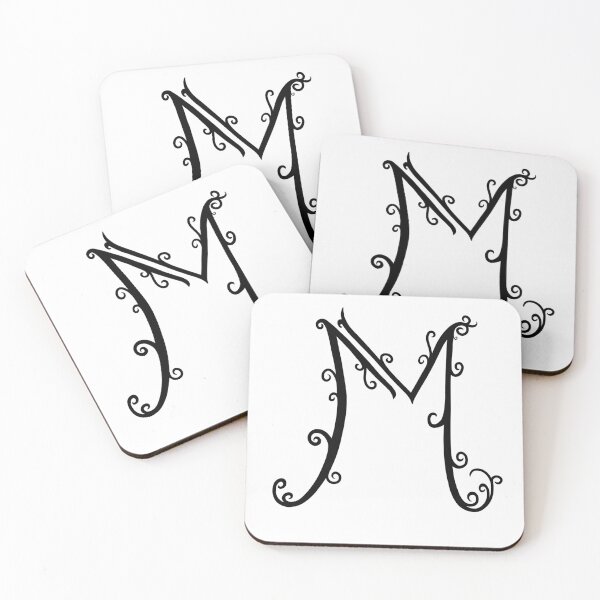 Item preview, Monogram letter M, alphabet designed and sold by ASdessins.