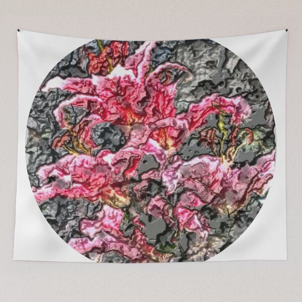Item preview, ambers flowers riddled round abstract design designed and sold by SmashingDeals.