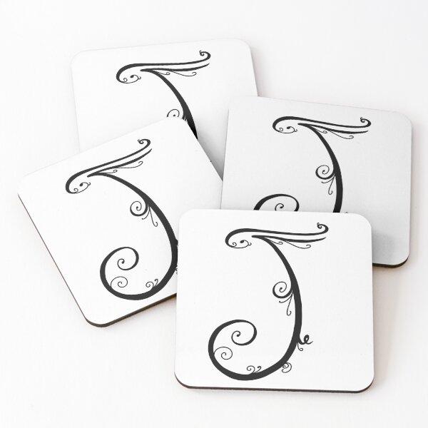 Item preview, Monogram letter J, alphabet designed and sold by ASdessins.