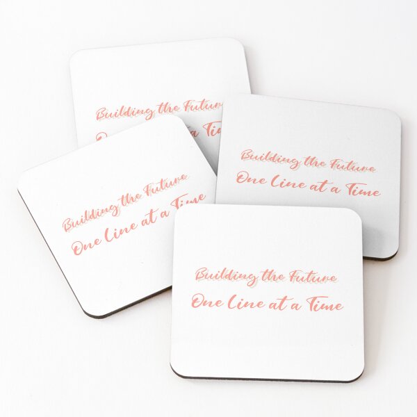 Item preview, Building the Future One Line at a Time – Inspirational Coding Quote Design for Developers designed and sold by Ani-24.