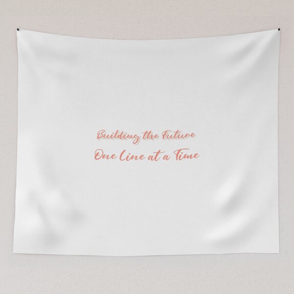 Item preview, Building the Future One Line at a Time – Inspirational Coding Quote Design for Developers designed and sold by Ani-24.