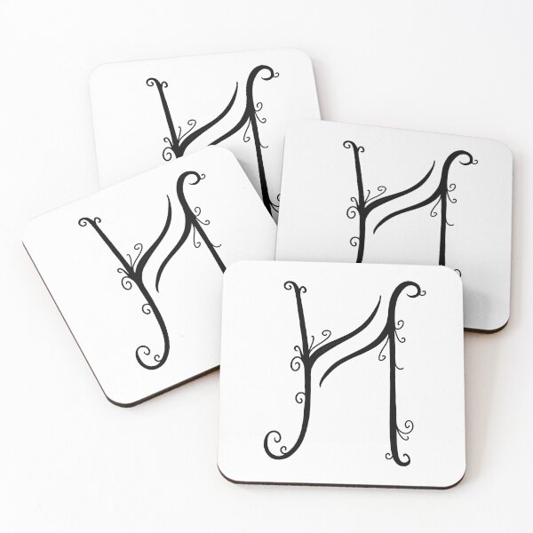 Item preview, Monogram letter H, alphabet designed and sold by ASdessins.