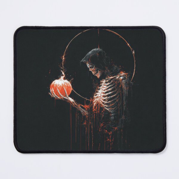 Item preview, Ember Halo Reaper — Neon Skeleton with Pumpkin designed and sold by AJ Lab.