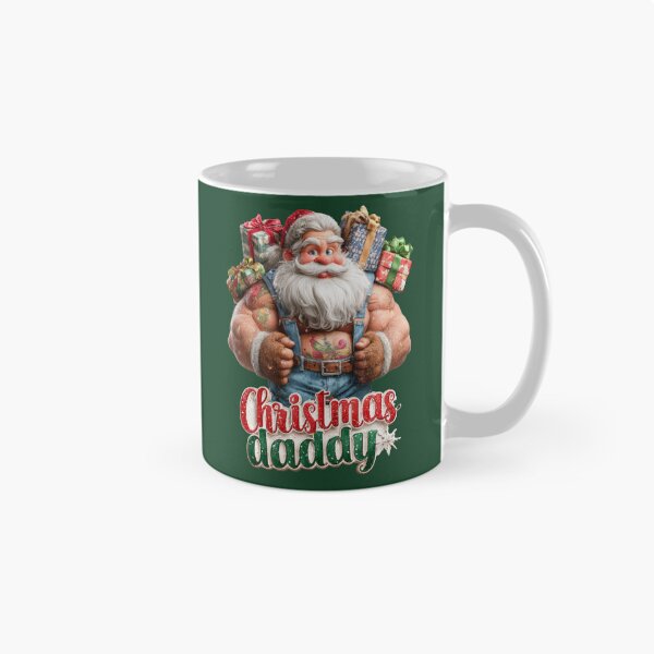 Item preview, Daddy Christmas – Funny Muscular Santa Illustration designed and sold by Maryna_Reine.