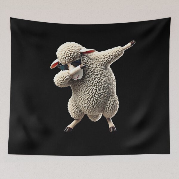 Item preview, Dabbing Sheep Animal Lover Farmer designed and sold by Kimberley King Art  King Art.
