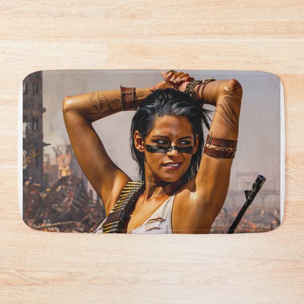 Item preview, Post Apocalyptic warrior woman resting after battle designed and sold by Vintage Designs +.