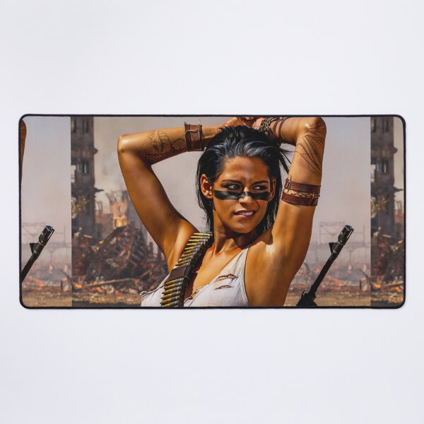 Item preview, Post Apocalyptic warrior woman resting after battle designed and sold by Vintage Designs +.
