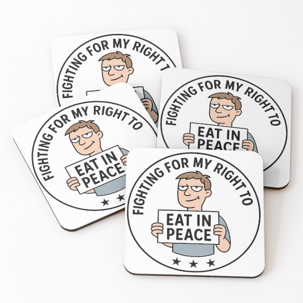 Item preview, Fighting for My Right to Eat in Peace – Funny Protest Satire designed and sold by jelonkaa.