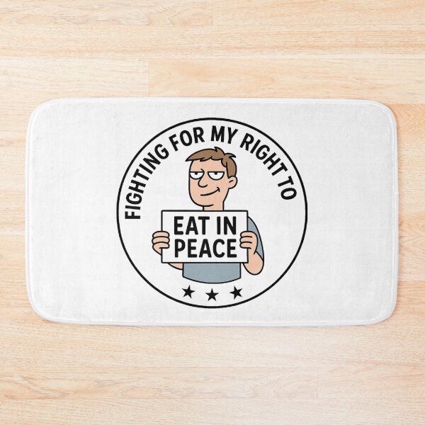 Item preview, Fighting for My Right to Eat in Peace – Funny Protest Satire designed and sold by jelonkaa.