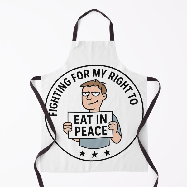 Item preview, Fighting for My Right to Eat in Peace – Funny Protest Satire designed and sold by jelonkaa.