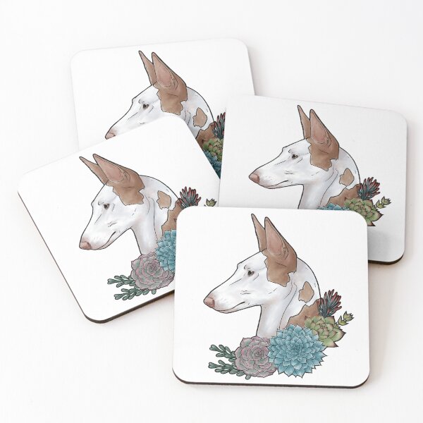Item preview, Ibizan Hound Portrait with Succulents designed and sold by Spinyflowerart.