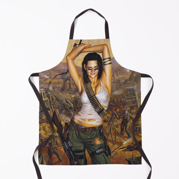 Item preview, Post Apocalyptic warrior woman resting after battle designed and sold by Vintage Designs +.