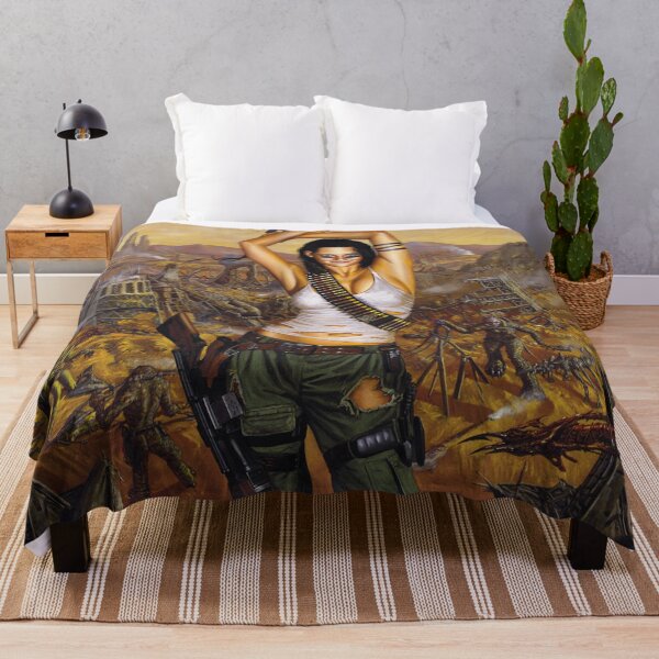 Item preview, Post Apocalyptic warrior woman resting after battle designed and sold by Vintage Designs +.