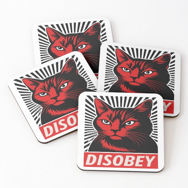 Item preview, disobey cat designed and sold by Catfighter.