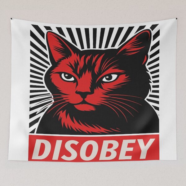 Item preview, disobey cat designed and sold by Catfighter.