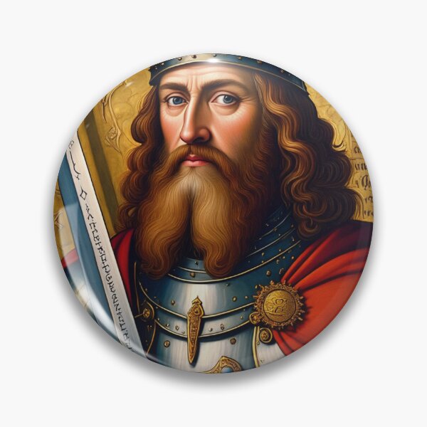 Item preview,  King Arthur medieval portrait art designed and sold by Vintage Designs +.