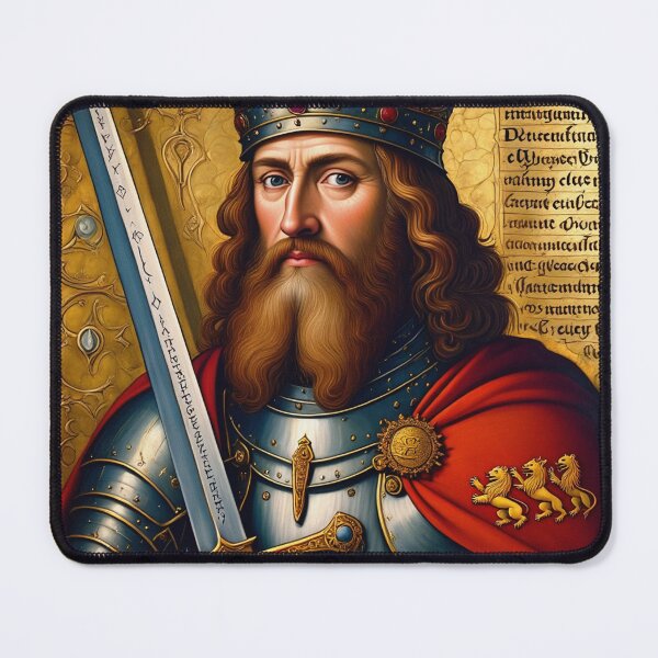 Item preview, King Arthur medieval portrait art designed and sold by Vintage Designs +.