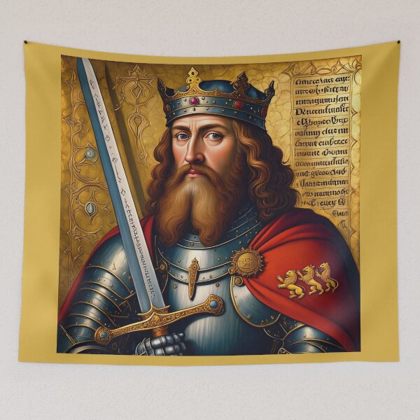 Item preview,  King Arthur medieval portrait art designed and sold by Vintage Designs +.