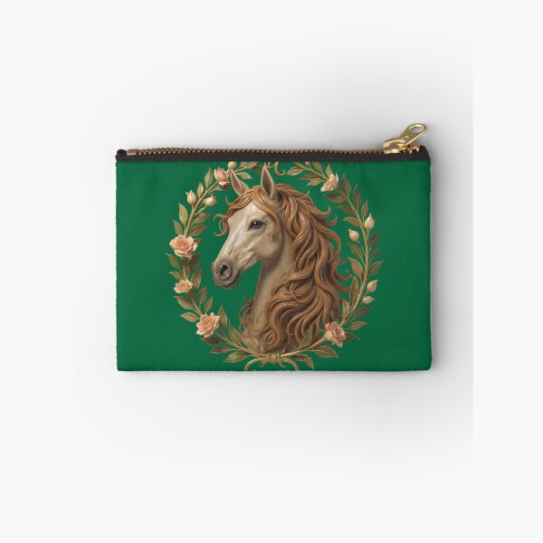 Item preview, Royal Horse dark Mane  with Floral Garland Print, Detailed Equestrian Art Print designed and sold by TheGaliyaStudio.