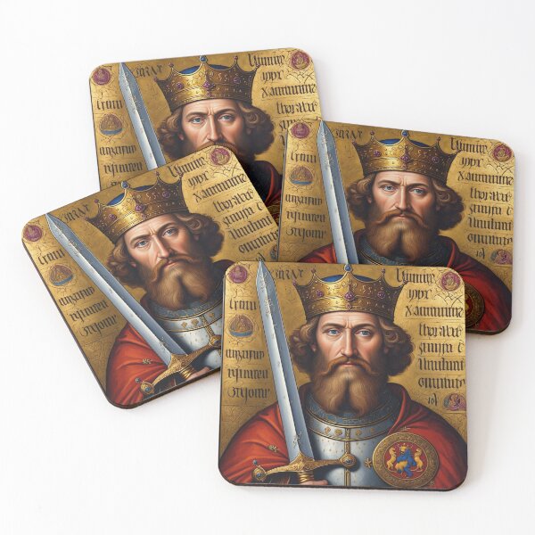 Item preview,  King Arthur medieval portrait art designed and sold by Vintage Designs +.