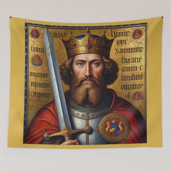 Item preview,  King Arthur medieval portrait art designed and sold by Vintage Designs +.