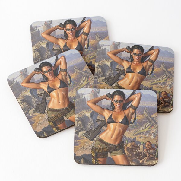 Item preview, Post Apocalyptic warrior woman resting after battle designed and sold by Vintage Designs +.