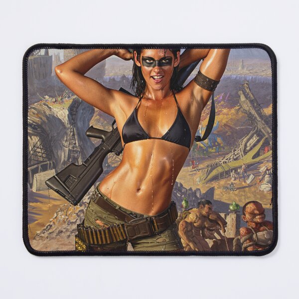 Item preview, Post Apocalyptic warrior woman resting after battle designed and sold by Vintage Designs +.