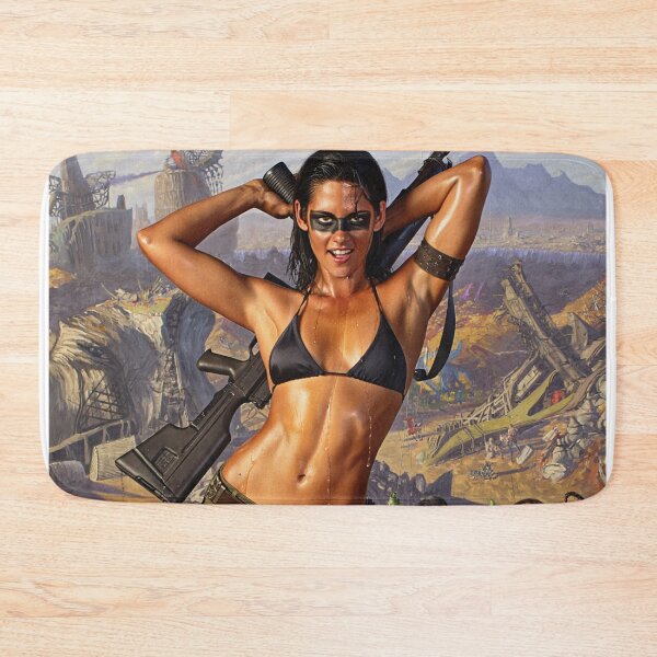 Item preview, Post Apocalyptic warrior woman resting after battle designed and sold by Vintage Designs +.