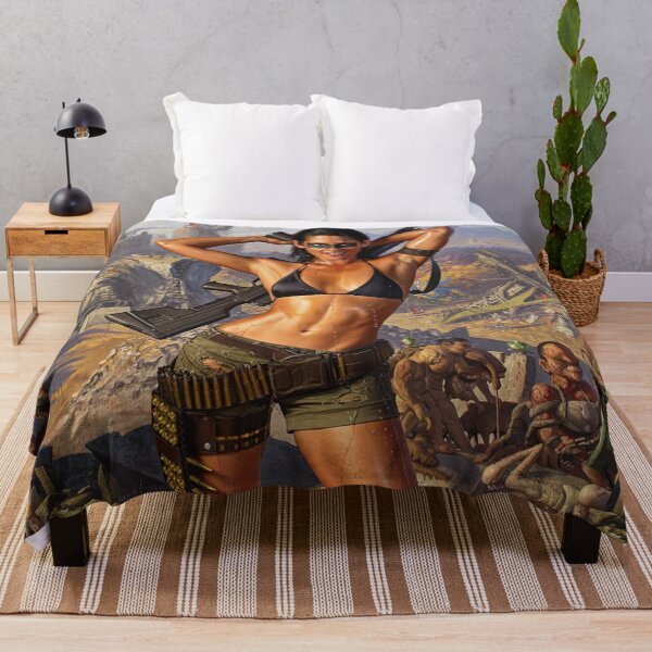 Item preview, Post Apocalyptic warrior woman resting after battle designed and sold by Vintage Designs +.