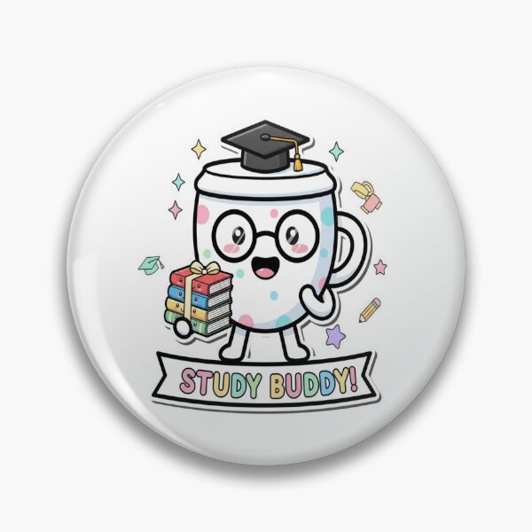 Item preview, Cute Study Buddy Cup Cartoon designed and sold by PrintBreeze.