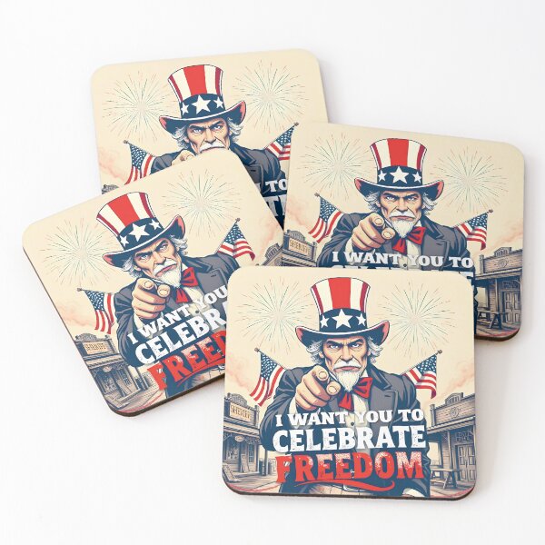 Item preview, I Want You To Celebrate Freedom - Vintage Uncle Sam Design (3) designed and sold by InkoraLab.