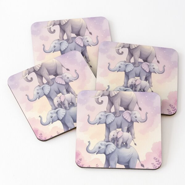 Item preview, Elephants in a row designed and sold by ArtQueen777.