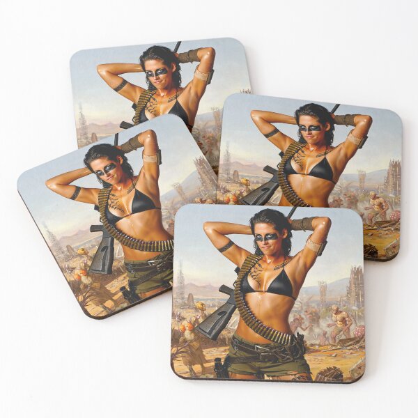 Item preview,  Post Apocalyptic warrior woman resting after battle designed and sold by Vintage Designs +.