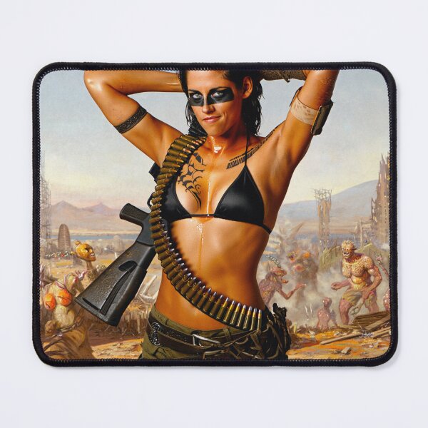 Item preview, Post Apocalyptic warrior woman resting after battle designed and sold by Vintage Designs +.