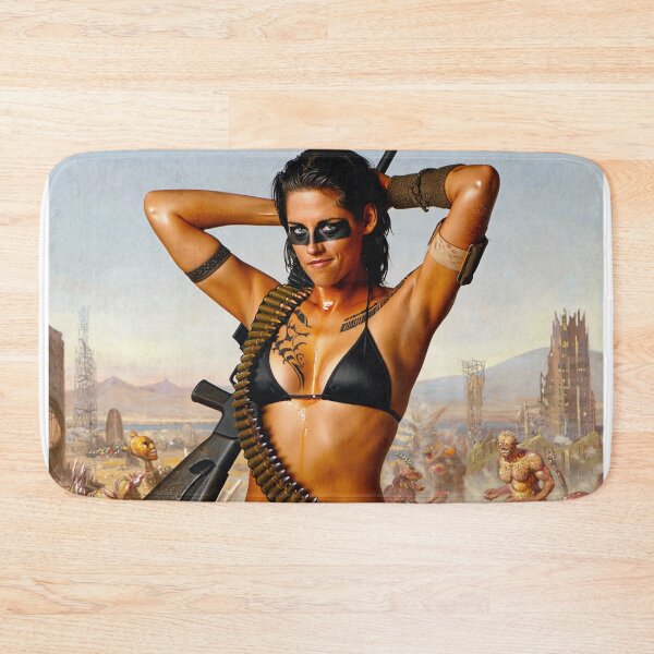 Item preview,  Post Apocalyptic warrior woman resting after battle designed and sold by Vintage Designs +.