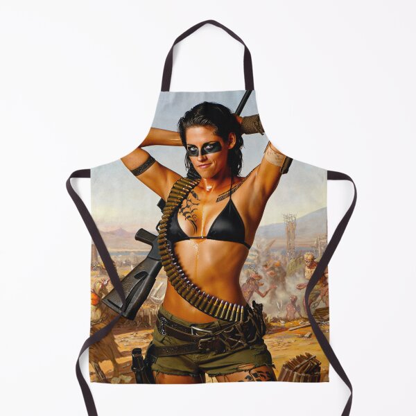 Item preview, Post Apocalyptic warrior woman resting after battle designed and sold by Vintage Designs +.
