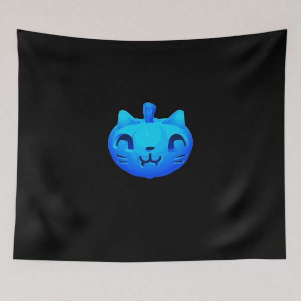 Item preview, Blue Cute Pumpkin Kitty Halloween Pumpkin designed and sold by UllrichFritsch.