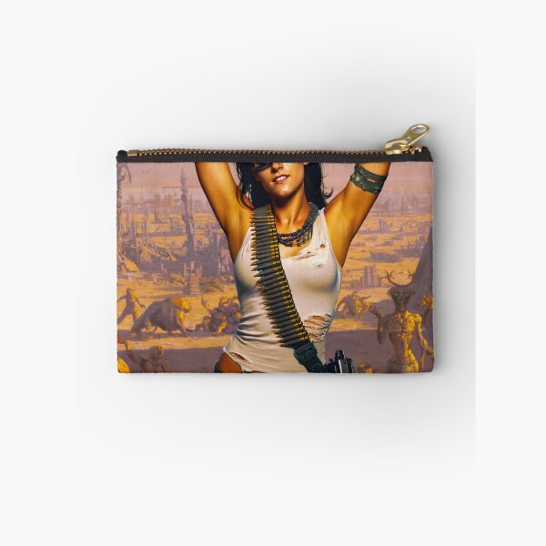 Item preview, Post Apocalyptic warrior woman resting after battle designed and sold by Vintage Designs +.